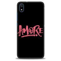 Xiaomi Redmi 7A Kılıf HD Baskılı Kılıf - Amore + Tam Ekran Koruyucu