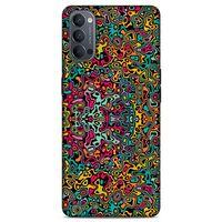 Lopard Oppo Reno 4 Uyumlu Kılıf Soyut Sanat (30) Desenli Silicone Case