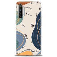 Realme XT Kılıf HD Baskılı Kılıf - Happy + Tam Ekran Koruyucu