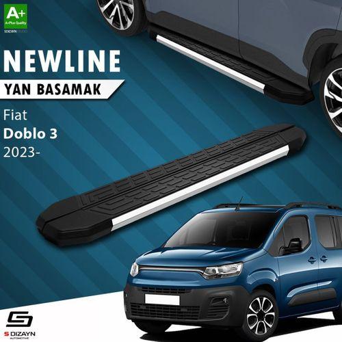 S-Dizayn Fiat Doblo 3 Uzun Şase NewLine Krom Yan Basamak 219 Cm 2023 Üzeri