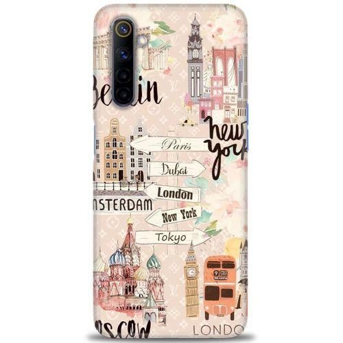 Realme 6 Kılıf HD Baskılı Kılıf - Berlin Set + Tam Ekran Koruyucu