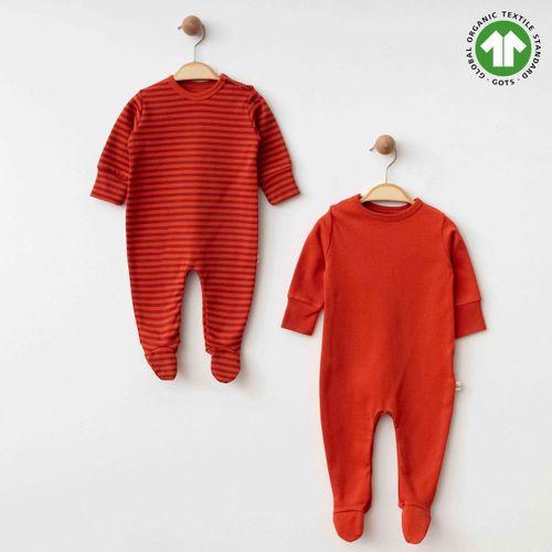 Eslenza Baby Organik 2'li Tulum 0048 Kiremit