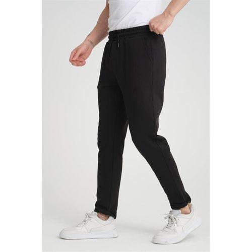 Premium Oxford Örme Regular Fit  Duble Paça Erkek Pantolon- Siyah