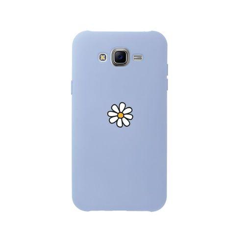 Samsung J7 2015 Papatya Premium Silikonlu Lila Telefon Kılıfı
