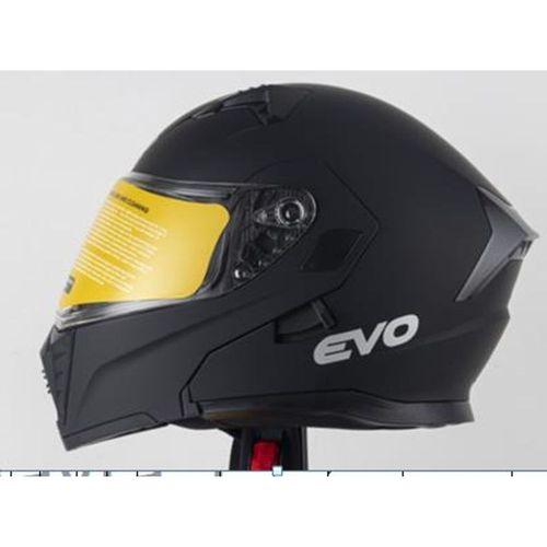 SEVGENT Kask Çenesi Açılır Gözlüklü Evo Mat Siyah 90609 -S-