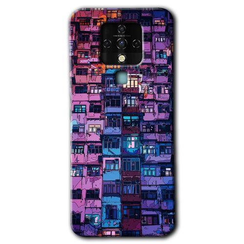 Tecno Camon 16 Kılıf HD Desen Baskılı Arka Kapak - Şehir Görünümü