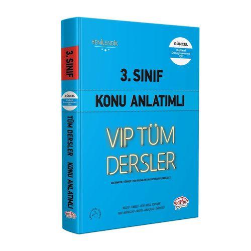 3. Sınıf VİP Tüm Dersler Konu Anlatımlı Editör Yayınları
