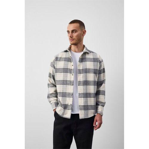 Brandon Relaxed Fit Pamuklu Geniş Çizgili Oduncu Erkek Gömlek - Açık Mavi