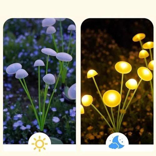 2 Adet Plastik Mantar Sensörlü Solar Bahçe Lambası