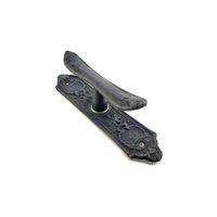 Antika Tarz Dekoratif Pirinç Çiçekli Pencere Kolu - 165x38 Mm, Oksit