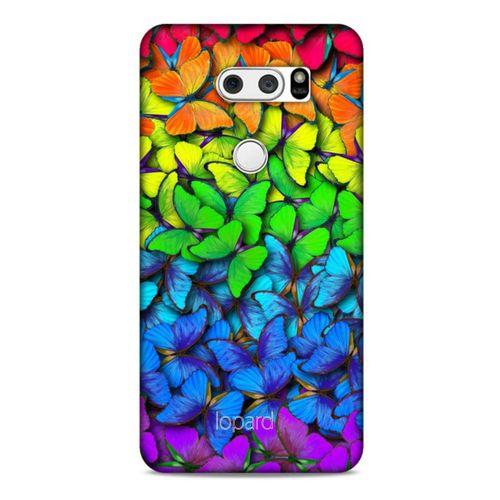 LG K40S Kılıf Kelebek Etkisi (4) Koruma Kılıfı Yeşil Kırmızı