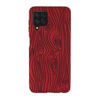 Samsung Galaxy A22 Uyumlu Wooden Desenli Premium Silikonlu Lansman Telefon Kılıfı