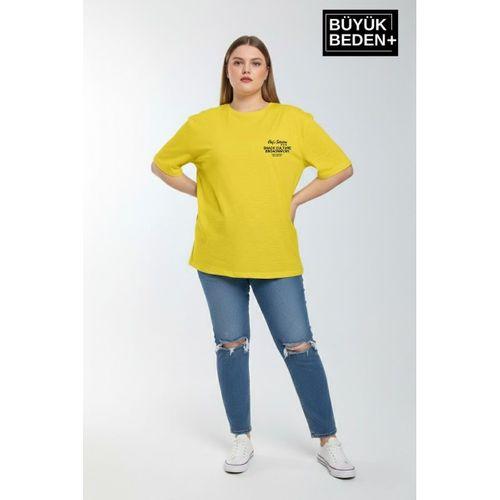 Süperlife Kadın Büyük Beden Chef s Selection Baskılı 3xl-6xl Bisiklet Yaka Tshırt SPR25BTSK510-04