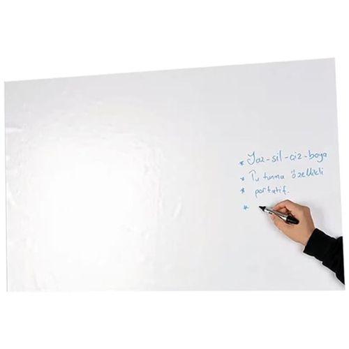Panda Elektrostatik Sade Beyaz Şeffaf 2 Li Kağıt Tahta 150x100 Cm Kağıt Yazı Tahtası