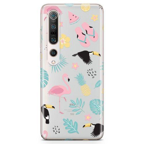 Xiaomi Mi 10 Pro Kılıf Tropik Hayatlar Arka Kapak Koruma Desenli Full Koruyucu