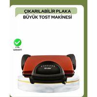 2000 Watt Teflon Tost Makinesi – Geniş Plaka, Ayarlanabilir Isı, Kolay Temizlik