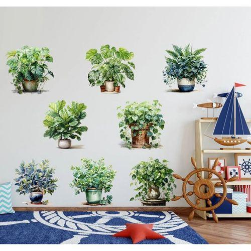 Eğitici Oyuncak Saksılı Çiçek Tasarımlı 8li Sticker MC-480A