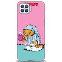 Oppo Reno 4 Lite Kılıf HD Baskılı Kılıf - Garfield + Tam Ekran Koruyucu