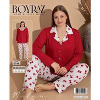 Boyraz 0144 Kadın Milan Battal Uzun Kol Pijama Takımı