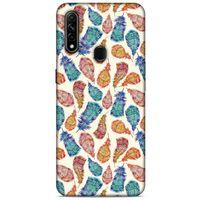 Oppo A31 Kılıf Desenli Özel Seri Tüyler (36) Glitter Kılıf