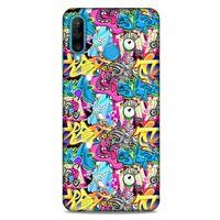 Graffitix (7) Desenli Silikon Kapak Huawei P30 Lite Kılıf