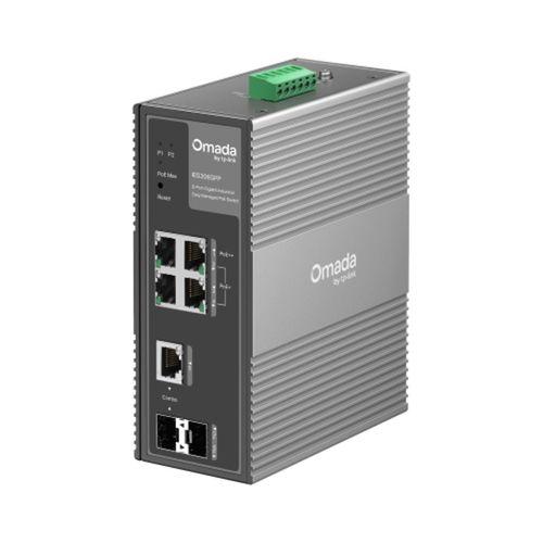 Omada IES206GPP Industrial, 6 Port Gigabit, 1Port Poe++, 3 Port Poe+, 1 Port Gigabit Combo SFP, 120W, Yönetilebilir, Endüstriyel Switch