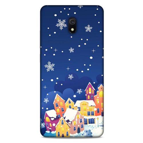 Xiaomi Redmi 8A Kılıf Snowix (27) Tasarımlı Kılıf Turuncu Lacivert