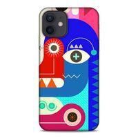 Lopard Apple iPhone 12 Uyumlu Kılıf Soyut Sanat (13) Baskılı Silikon Kap