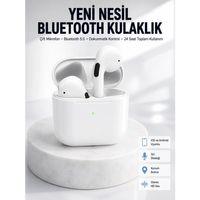 Yeni Nesil Bluetooth Kulaklık Beyaz Çağrı Cevaplayabilen Kablosuz