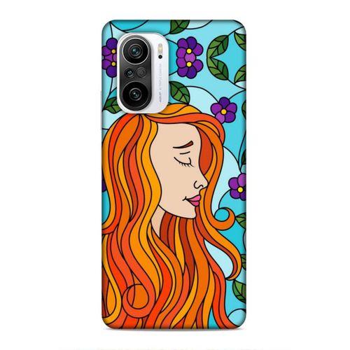 Xiaomi Redmi K40 Uyumlu Kılıf Face'X 14 Lansman Kılıf Turuncu Saç