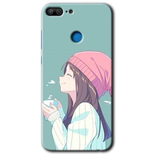 Honor 9 Lite Kılıf HD Desen Baskılı Arka Kapak - Happy Girl