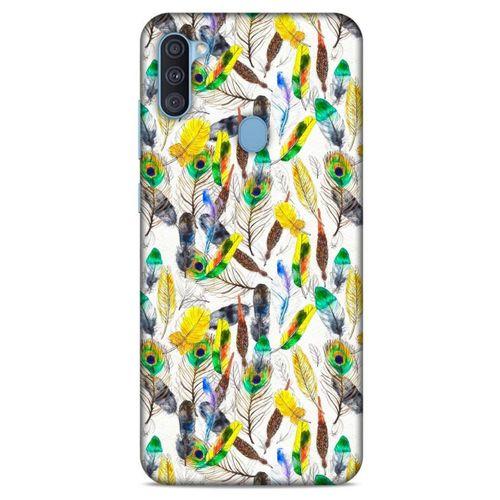 Samsung Galaxy A11 Kılıf Desenli Özel Seri Tüyler (5) Koruma Kabı
