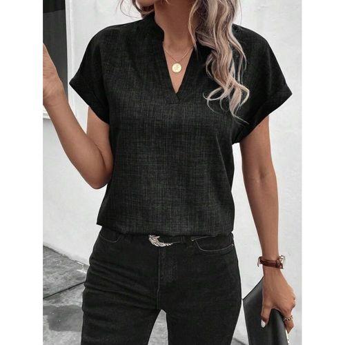 Kadın Kısa Kollu Hakim Yaka Sofya Bluz