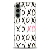 Samsung Galaxy S23 Kılıf HD Baskılı Kılıf - XOXO + Tam Ekran Koruyucu