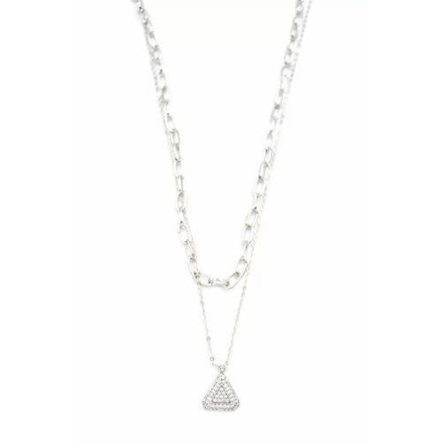 Çoklu Üçgen Kolye - Gümüş