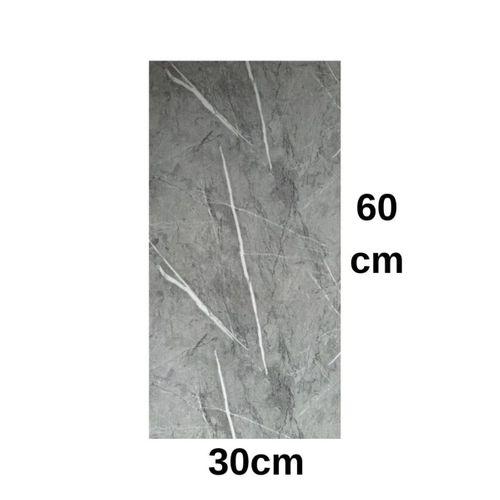 Kendinden Yapışkanlı 1 Adet 30x60cm Gri Mermer Desenli Esnek Banyo Wc Duvar Paneli Kağıdı Tx-058