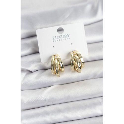 Pirinç Gold Renk Vintage Halka Model Kadın Küpe