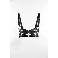 Siyah Kadın Kemer Deri Çapraz Detaylı Vücut Kemeri - Brf1186