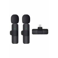 K9 Kablosuz Yaka Mikrofonu Lightning 2’li Mini Mikrofon Youtube Tik Tok 2 Adet