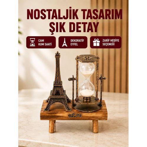 Klasik Tasarımlı Ahşap Kum Saati – Ev Ve Ofis İçin Masaüstü Aksesuarı