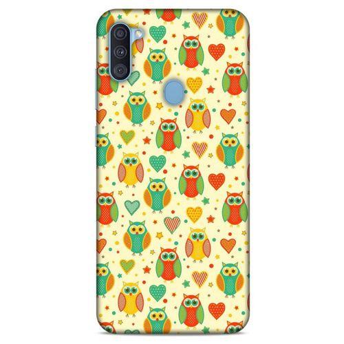 Baykuşlar (18) Desenli Silikon Kapak Telefon Kabı Samsung Galaxy A11 Kılıf