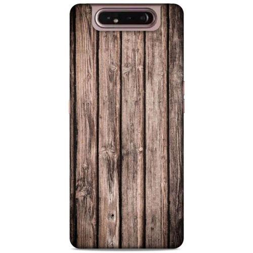 Lopard Samsung Galaxy A80 Uyumlu Kılıf Wood'X (17) Tasarım Kılıf Baskılı