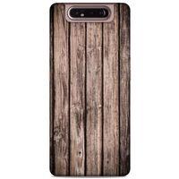 Lopard Samsung Galaxy A80 Uyumlu Kılıf Wood'X (17) Tasarım Kılıf Baskılı