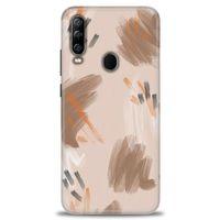 General Mobile GM 20 Pro Kılıf HD Baskılı Kılıf - Kahve Çizgiler + Tam Ekran Koruyucu