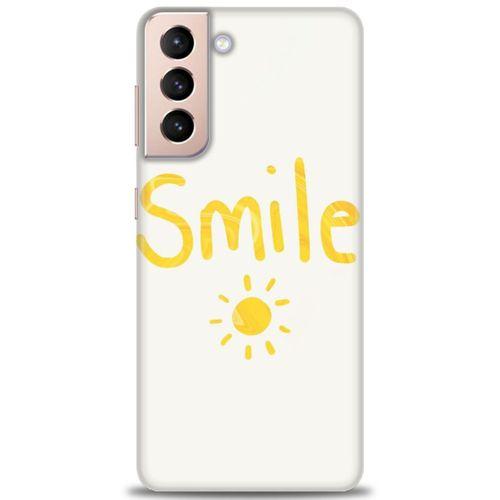 Samsung Galaxy S21 FE Kılıf HD Baskılı Kılıf - Smile Güneş + Tam Ekran Koruyucu