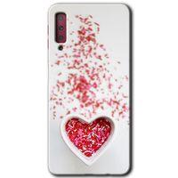 Potkal Hediye Fabrikası Samsung Galaxy A7 2018 Kılıf HD Desen Baskılı Arka Kapak - Kalpli Şekerleme
