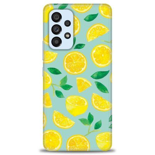 Samsung Galaxy A73 5G Kılıf HD Baskılı Kılıf - Limon Dilimleri + Tam Ekran Koruyucu