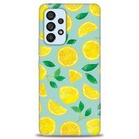 Samsung Galaxy A73 5G Kılıf HD Baskılı Kılıf - Limon Dilimleri + Tam Ekran Koruyucu