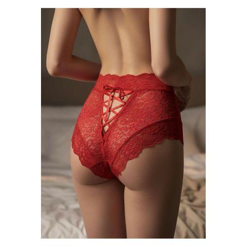 Kırmızı Dantelli Yüksek Bel Külot Venüs-K1011