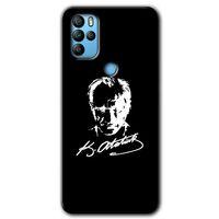 Potkal Hediye Fabrikası Omix X500 Kılıf HD Desen Baskılı Arka Kapak - Atatürk Silüet İmza